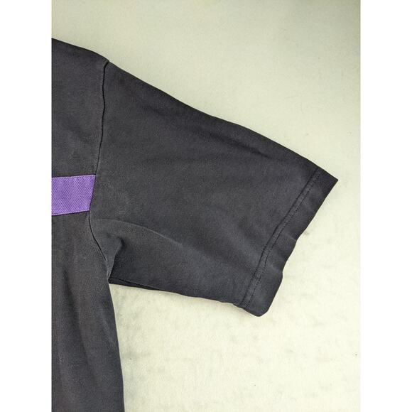 Mens FedEx Stan Herman Polo Shirt Short Sleeve Size L Black Purple Logo - Picture 11 of 13
